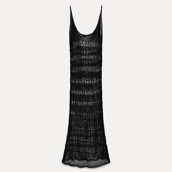 NWT ZARA BEADED MESH DRESS - Picture 13 of 17